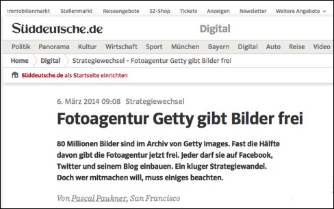 Getty Images gibt Bilder frei